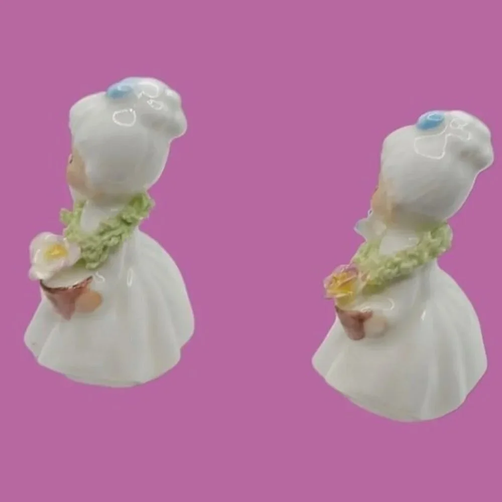 Napco ware vtg bone china flower girls lot of 2